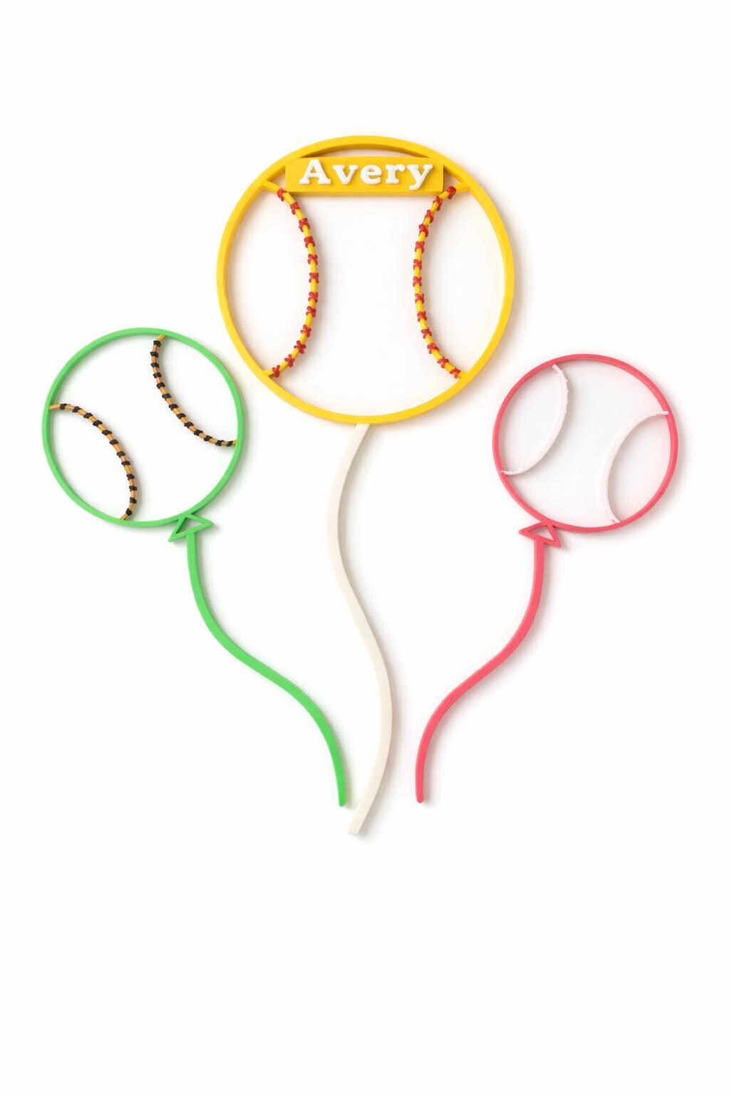 Personalized 3D Printed Softball Wall Art, Team Colors, Set of 3